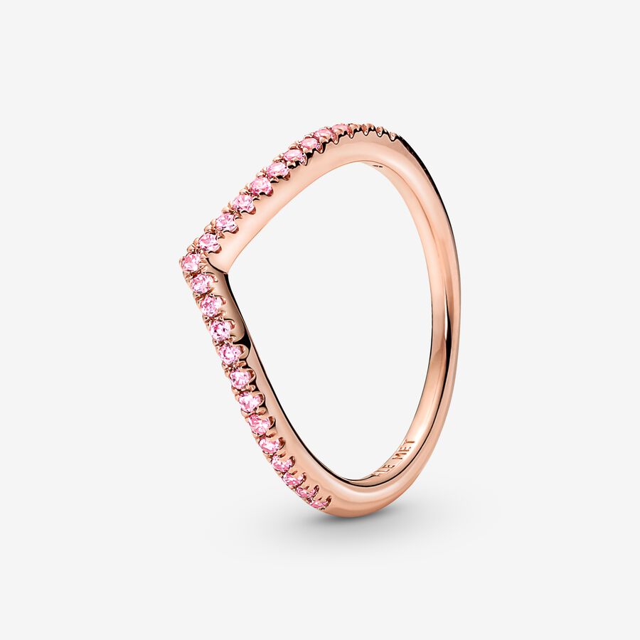 Bague Vœu rose scintillant Pandora Timeless