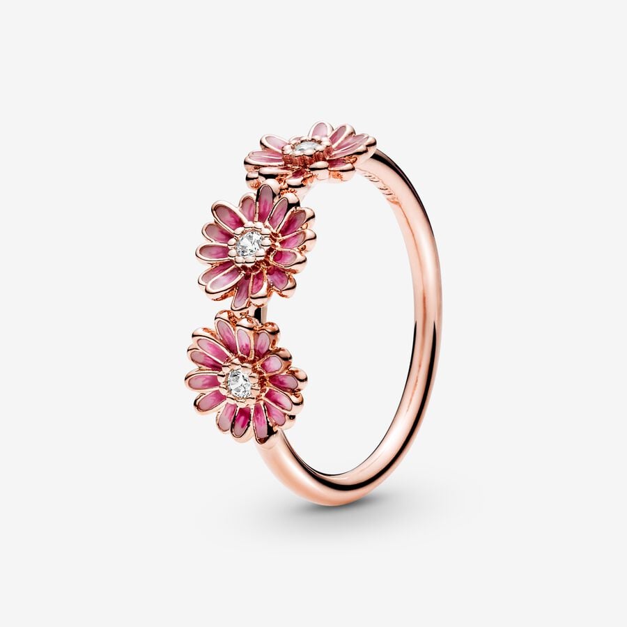 Clous d’oreille Marguerite rose