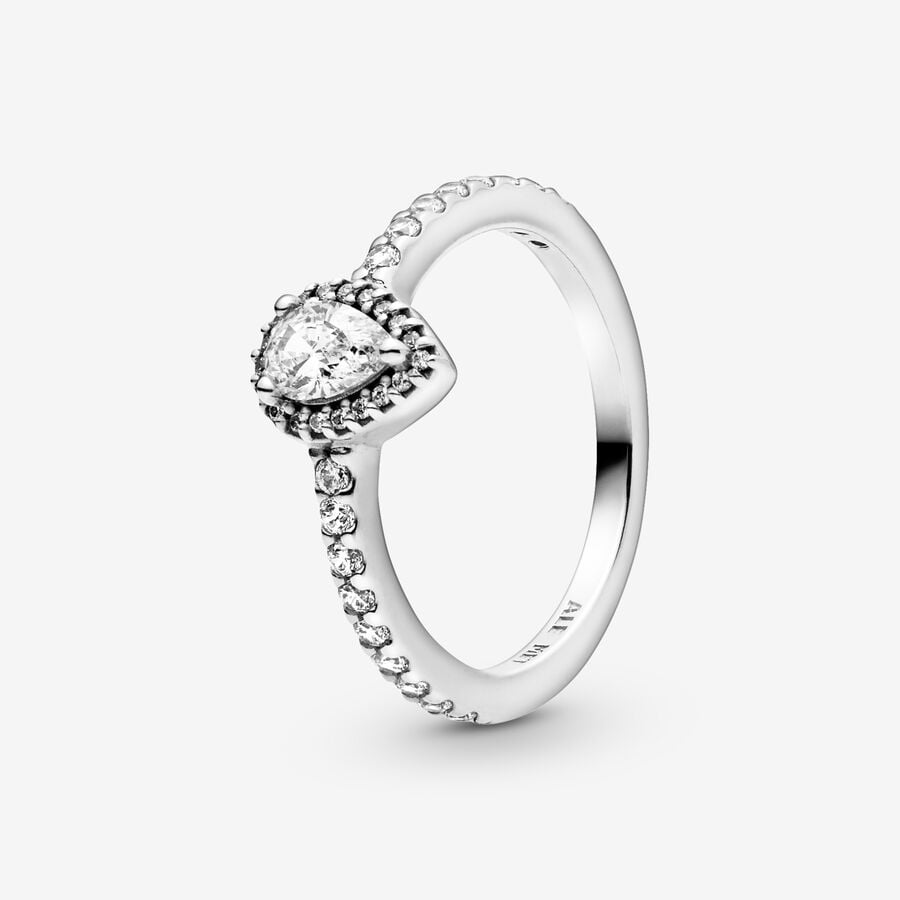 Bague Halo Larme classique