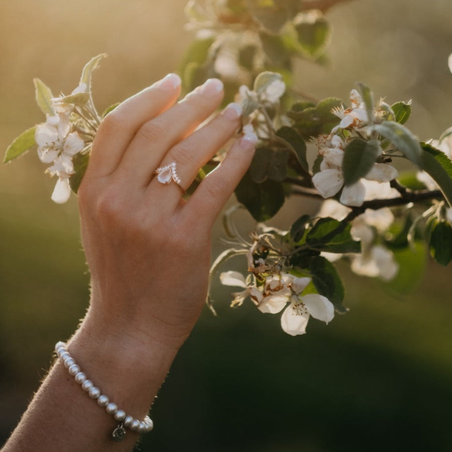 Bague quartz rose or rose Alyssa