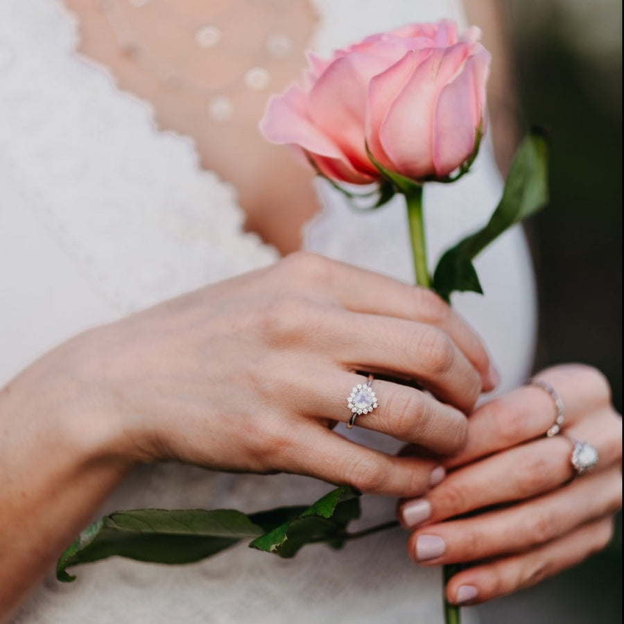 Bague Pierre de lune argent Valentine