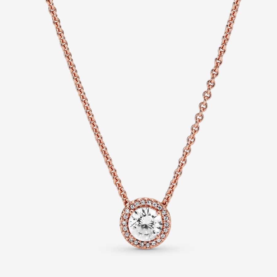 Collier Halo scintillant rond