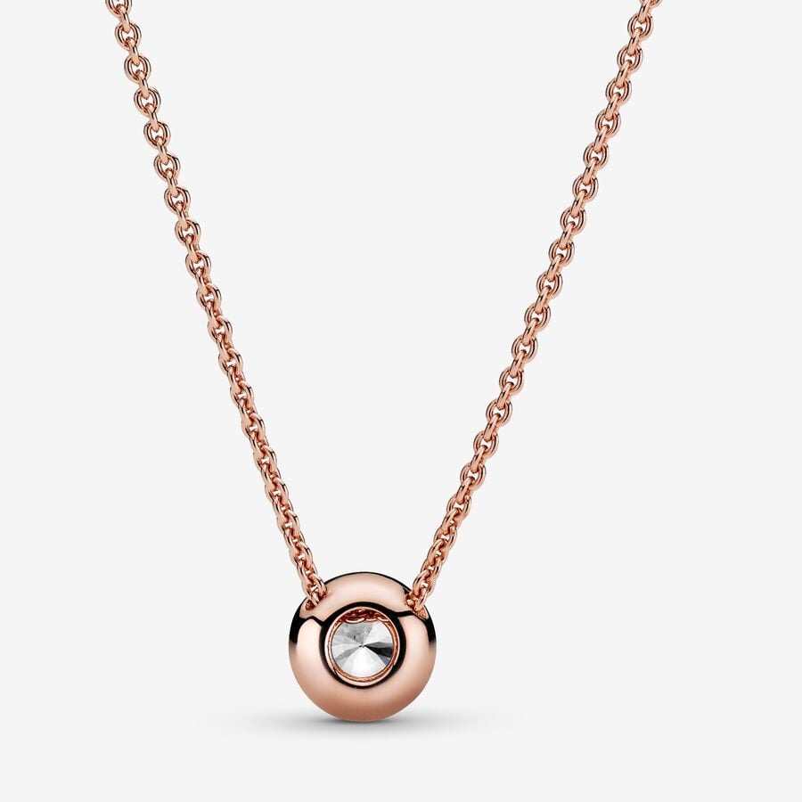 Collier Halo scintillant rond