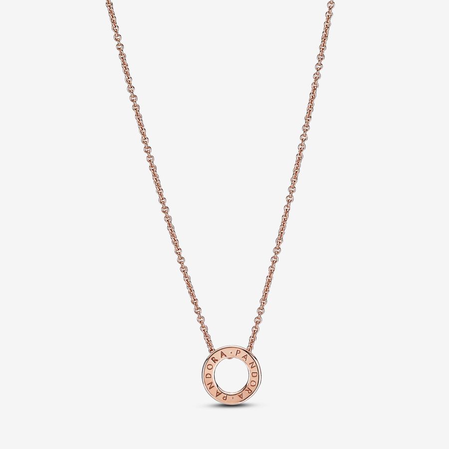 Collier Logo Pandora et cercle en pavé.