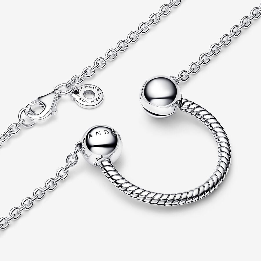 Collier à pendentif à charms en forme de U Pandora Moments