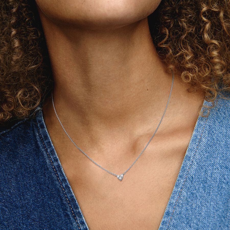 Collier Cœur à trois pierres