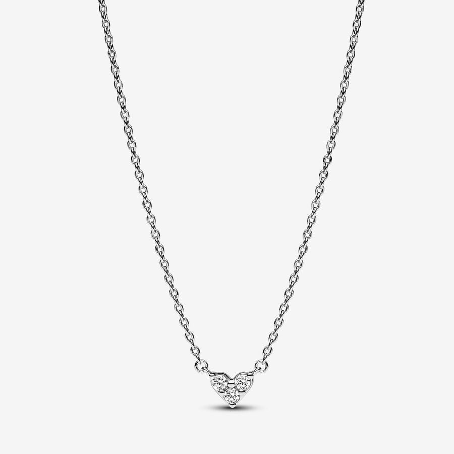 Collier Cœur à trois pierres