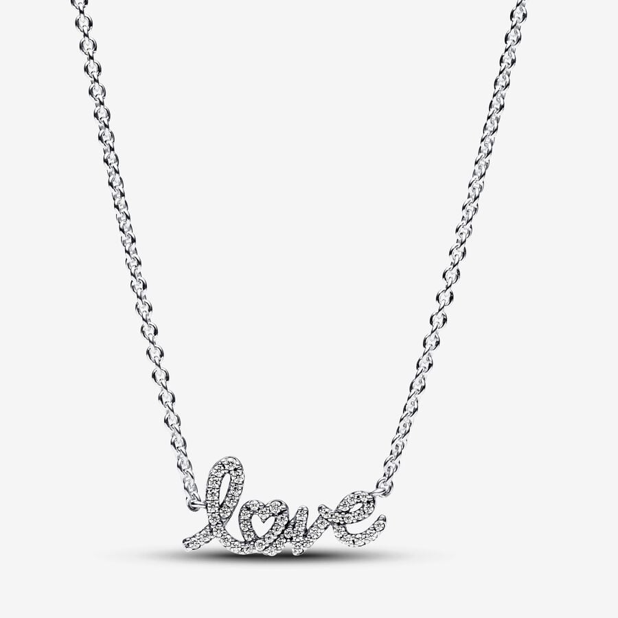 Collier scintillant Amour manuscrit