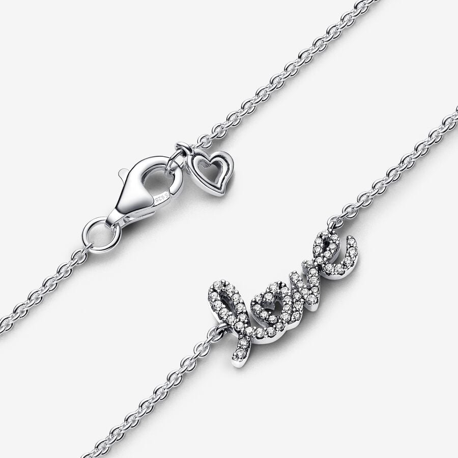 Collier scintillant Amour manuscrit