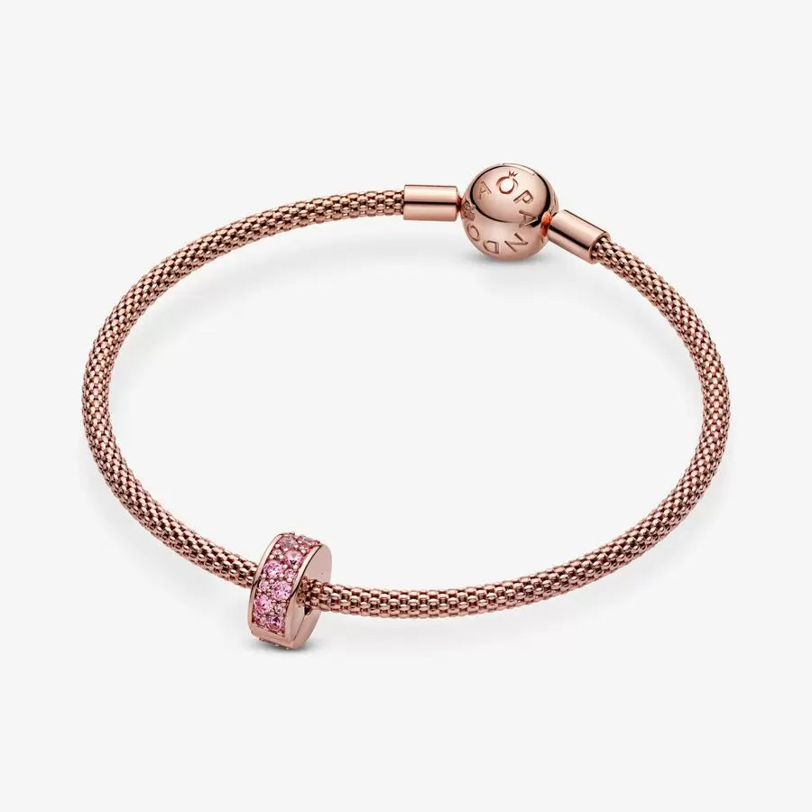 Clip pavé rose