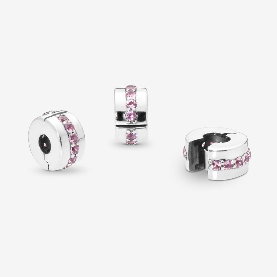 Clip Ligne rose scintillante