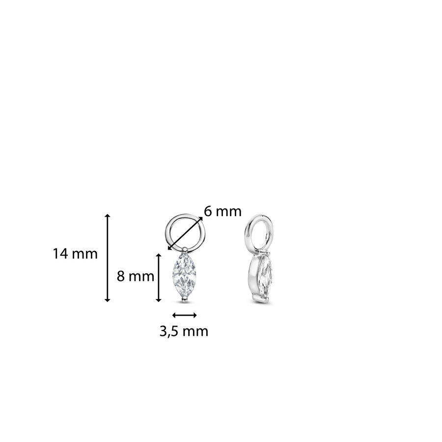 TI SENTO Charms pour les boucles d'oreilles 9264ZI