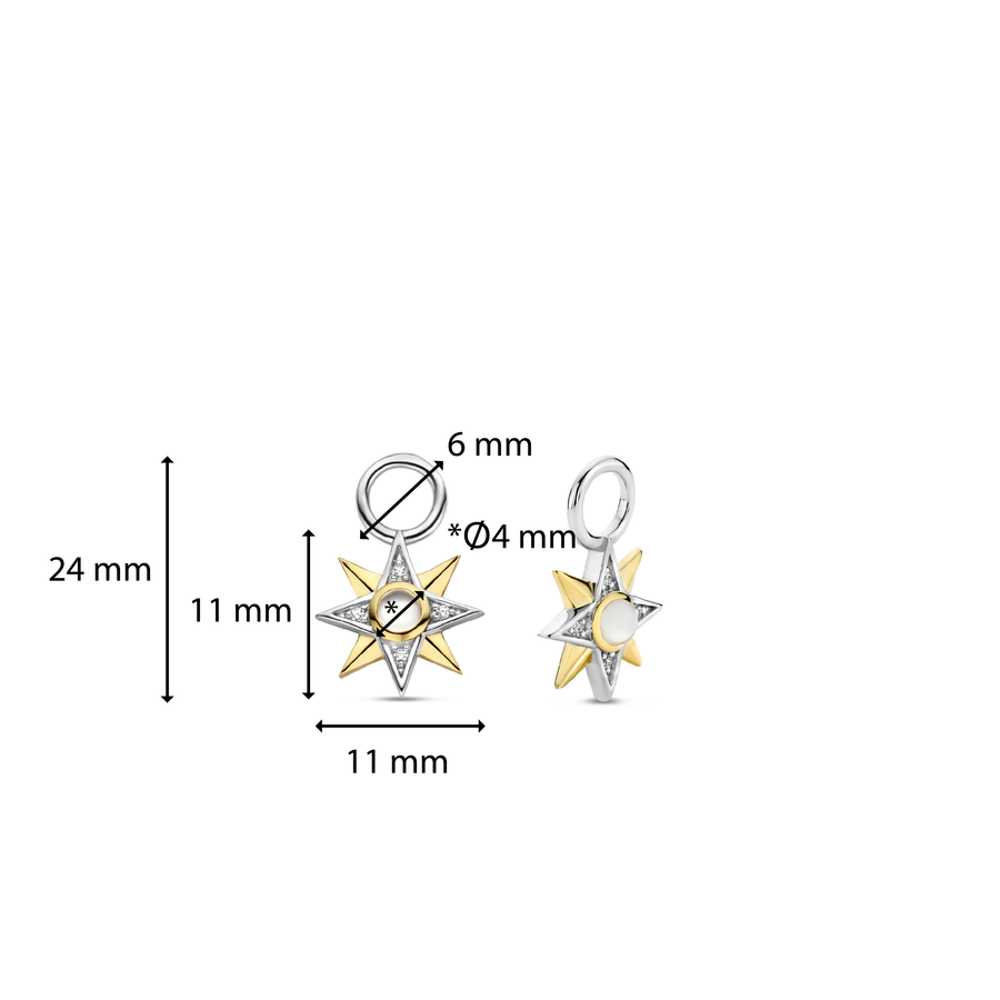 TI SENTO Charms pour les boucles d'oreilles 9266MW