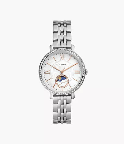 FOSSIL Montre multifonctionnelle soleil et lune en acier inoxydable Jacqueline