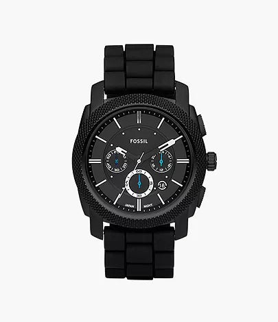 FOSSIL Montre chronographe Machine en silicone noir