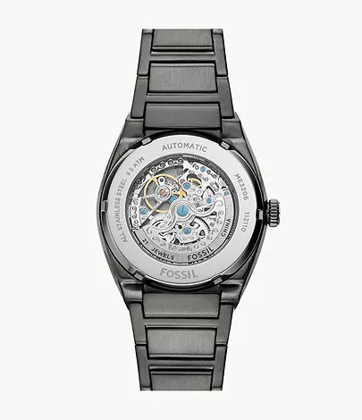 FOSSIL Montre automatique en acier inoxydable fumée Everett