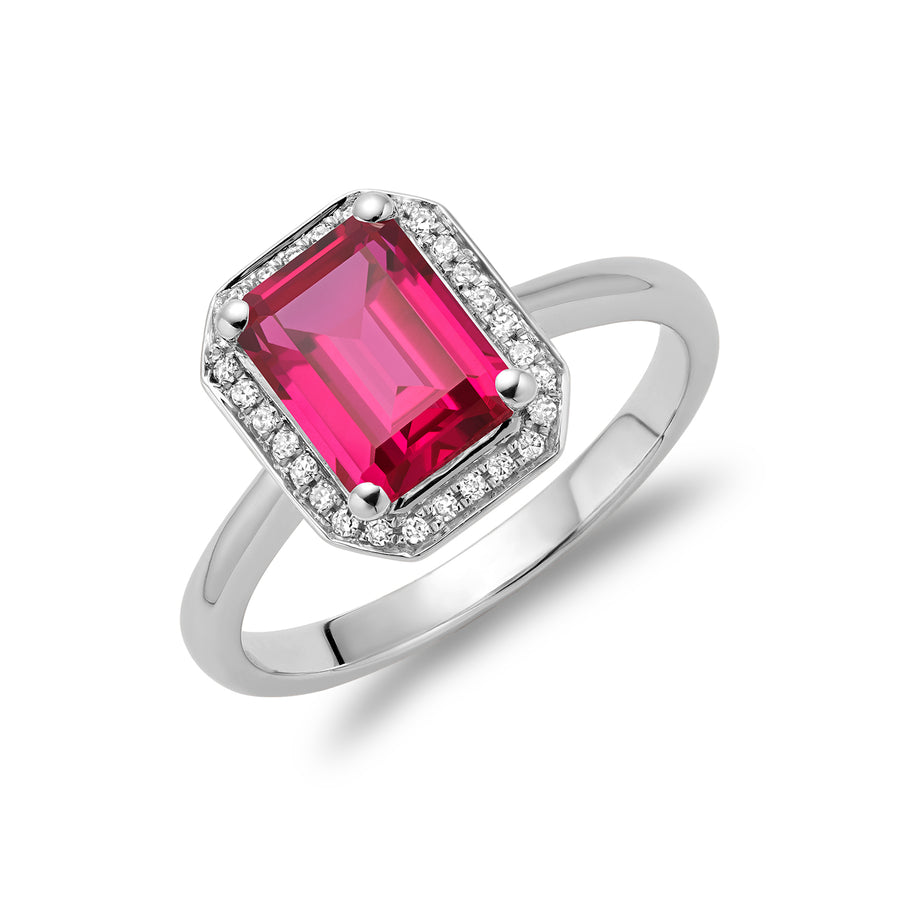 CREATED RUBY & DIAMOND RING