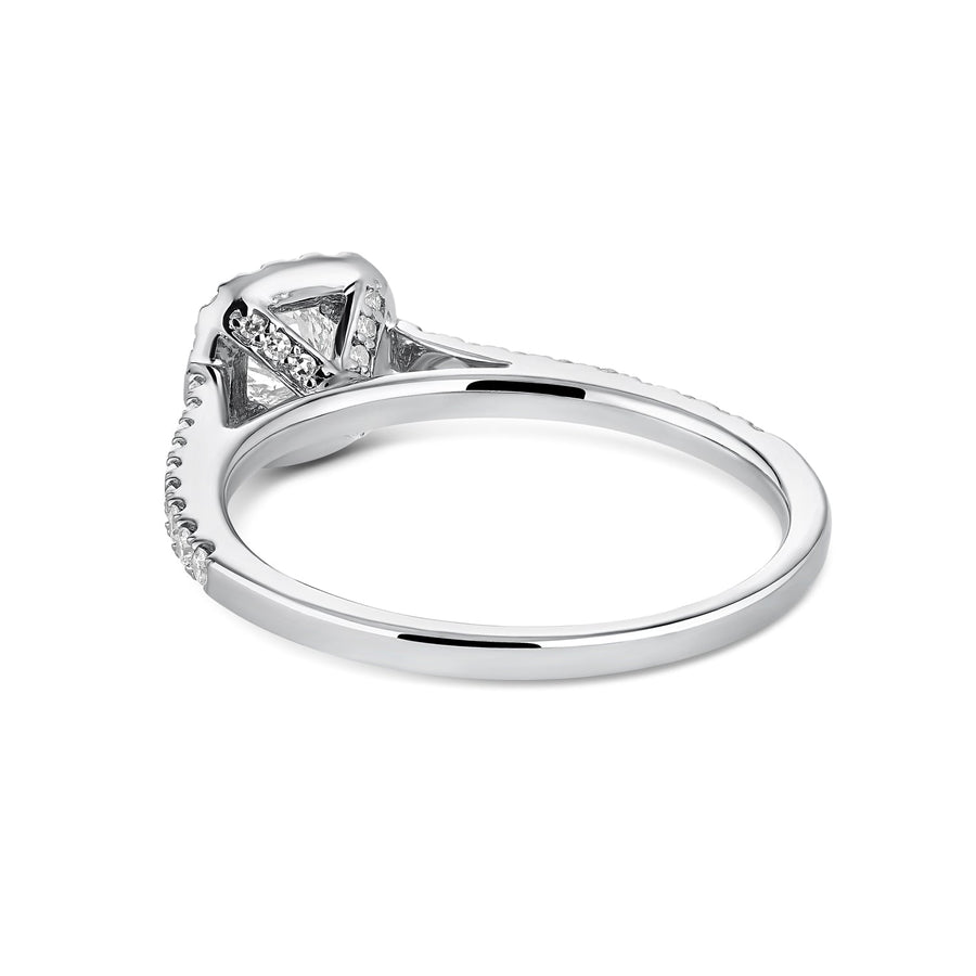 Cushion Halo Diamond Engagement Ring