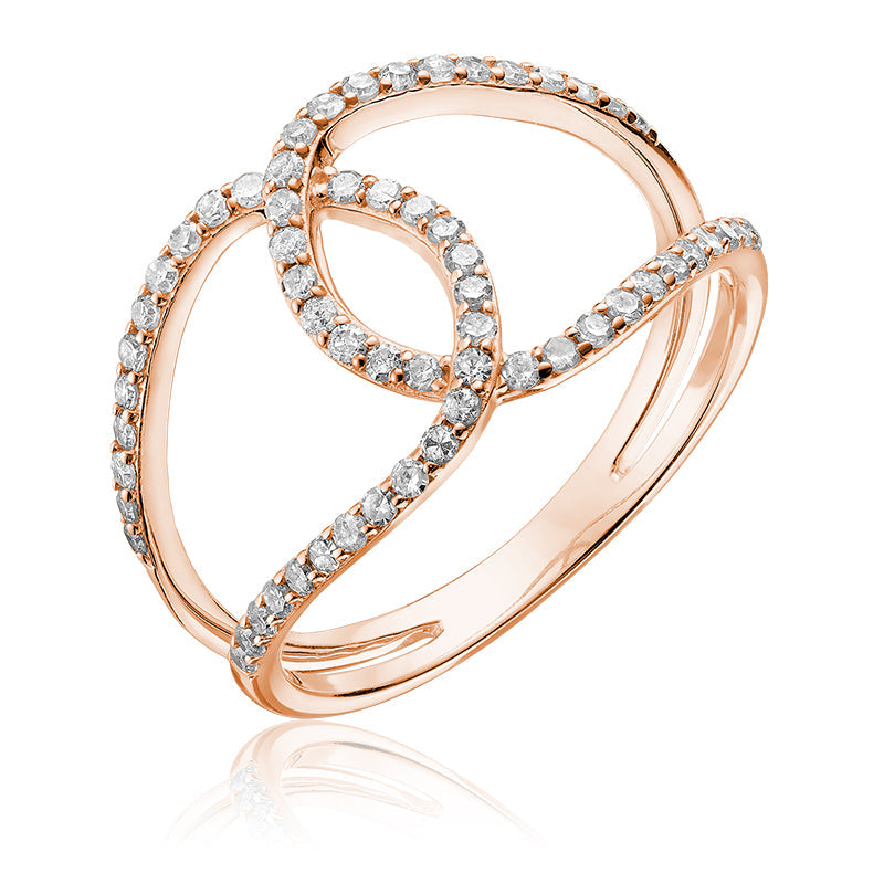 Split Shank Twist Fashion Diamond Ring