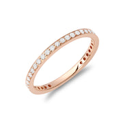 DIA RING -(stackable)- BAGUE EN DIAMAMT