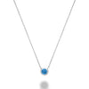 BLUE TOPAZ & DIAMOND NECKLACE