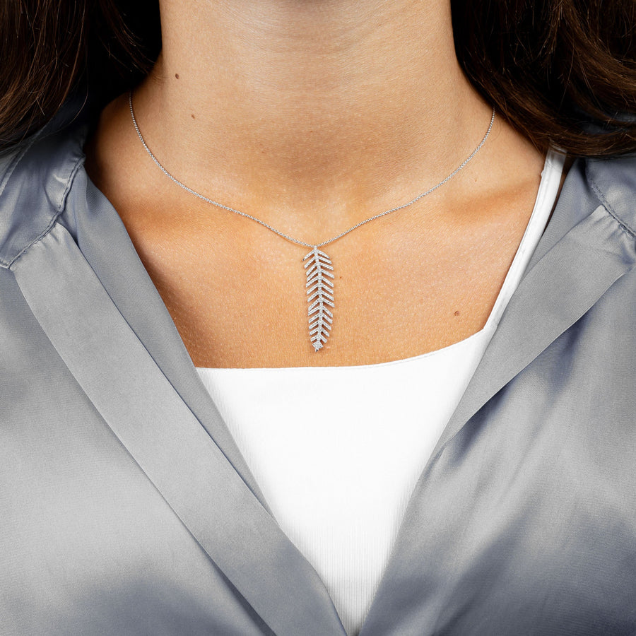 Leaf Diamond Necklace