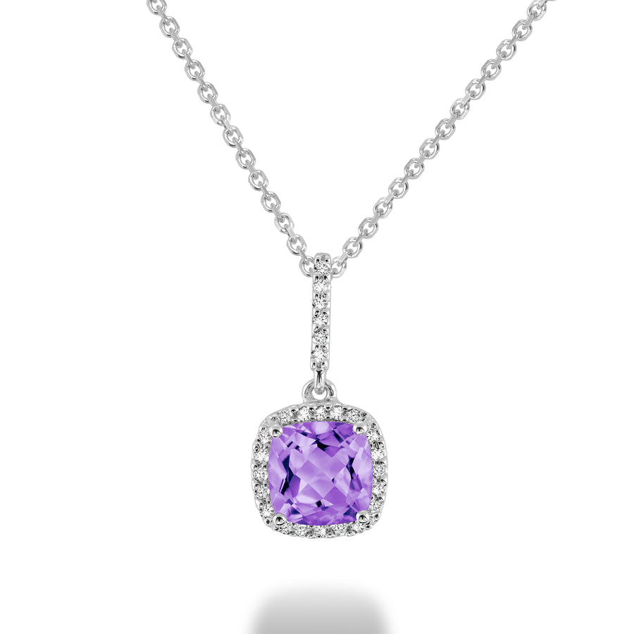 AMETHYST & DIAMOND PENDANT