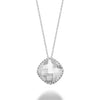 WHITE TOPAZ&DIAM - PENDANT -  DIA&TOPAZE BLAN