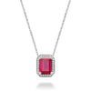 CREATED RUBY & DIAMOND PENDANT