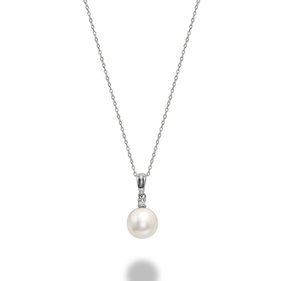 PEARL&DIA PENDANT - PENDENTIF EN DIA&PERLE