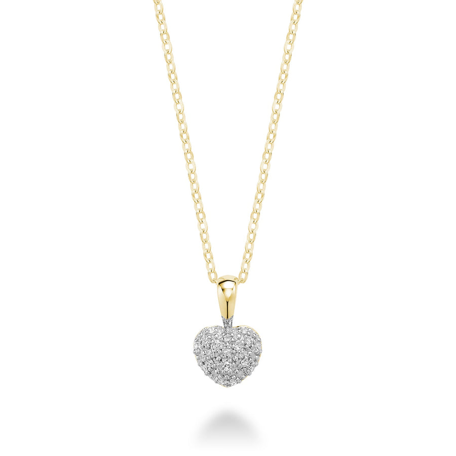 Heart Shape Pave Diamond Pendant