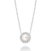 PEARL&DIA PENDANT - PENDENTIF EN DIA&PERLE