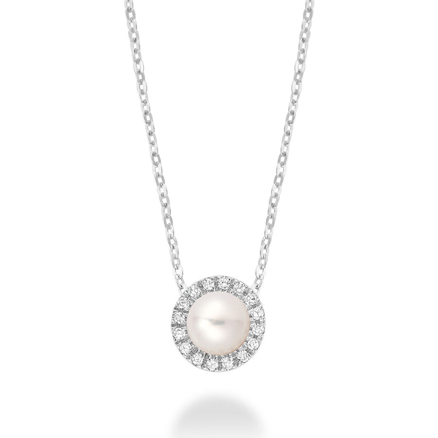 PEARL&DIA PENDANT - PENDENTIF EN DIA&PERLE