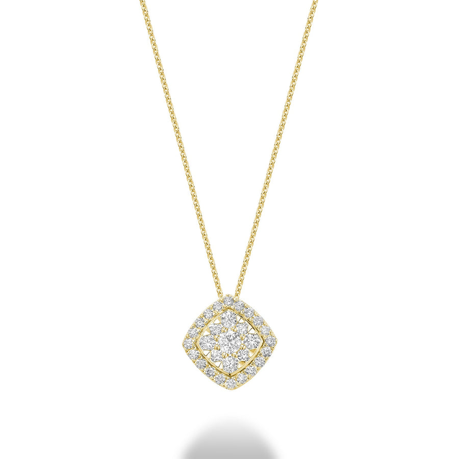 Cushion Halo Diamond Pendant