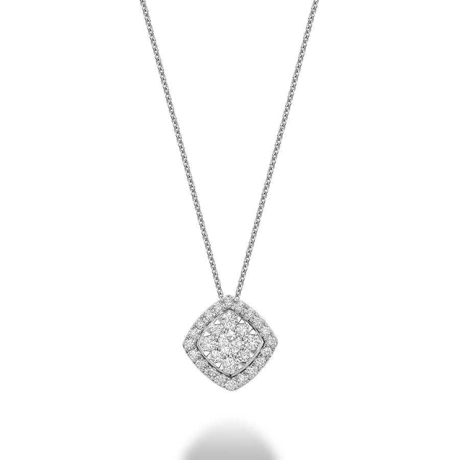 Cushion Halo Diamond Pendant