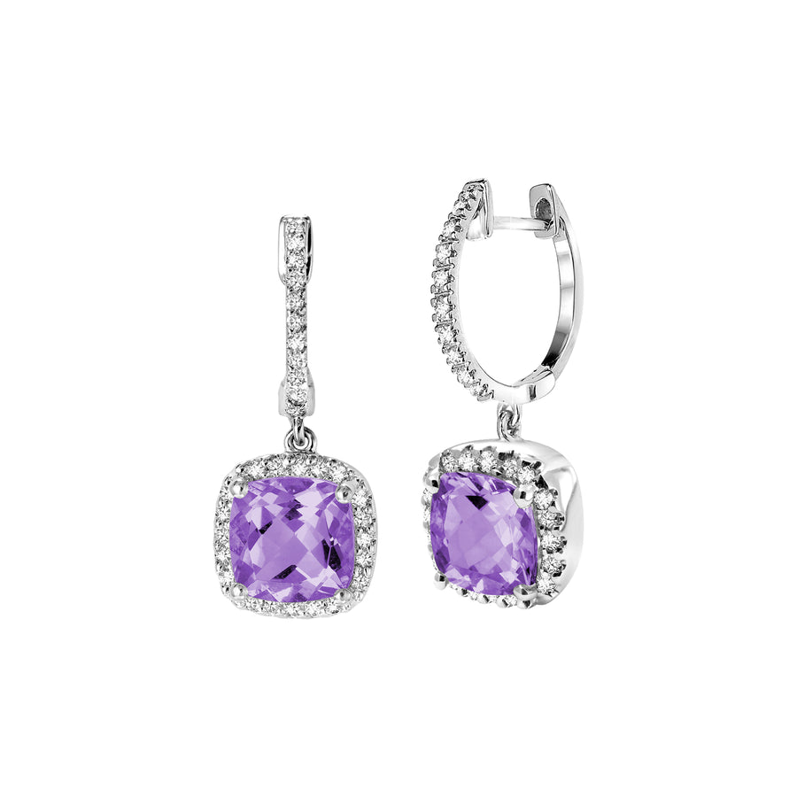 AMETHYST & DIAMOND EARRINGS