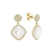 MOTHER PEARL EARRING& BOUC. OREILLES NACRE