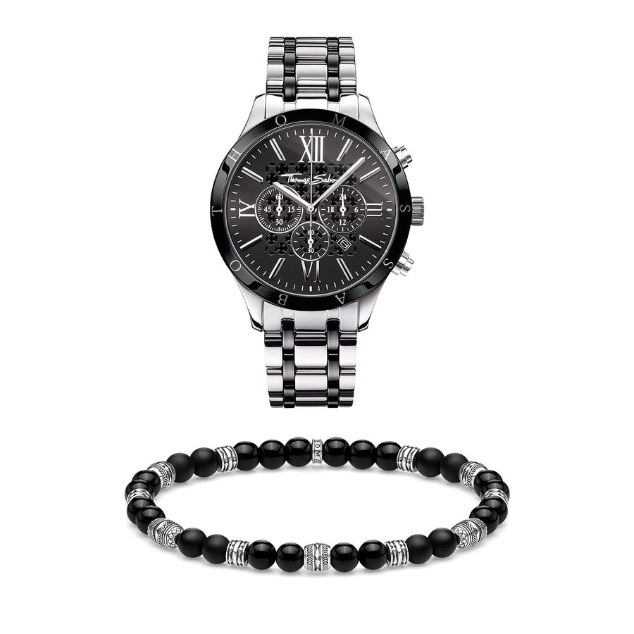 Bracelet talisman noir