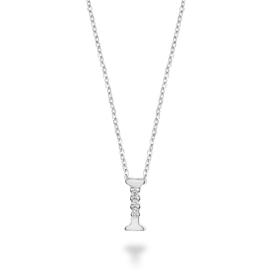 DIAMOND MINI INITIAL PENDANT W/CHAIN