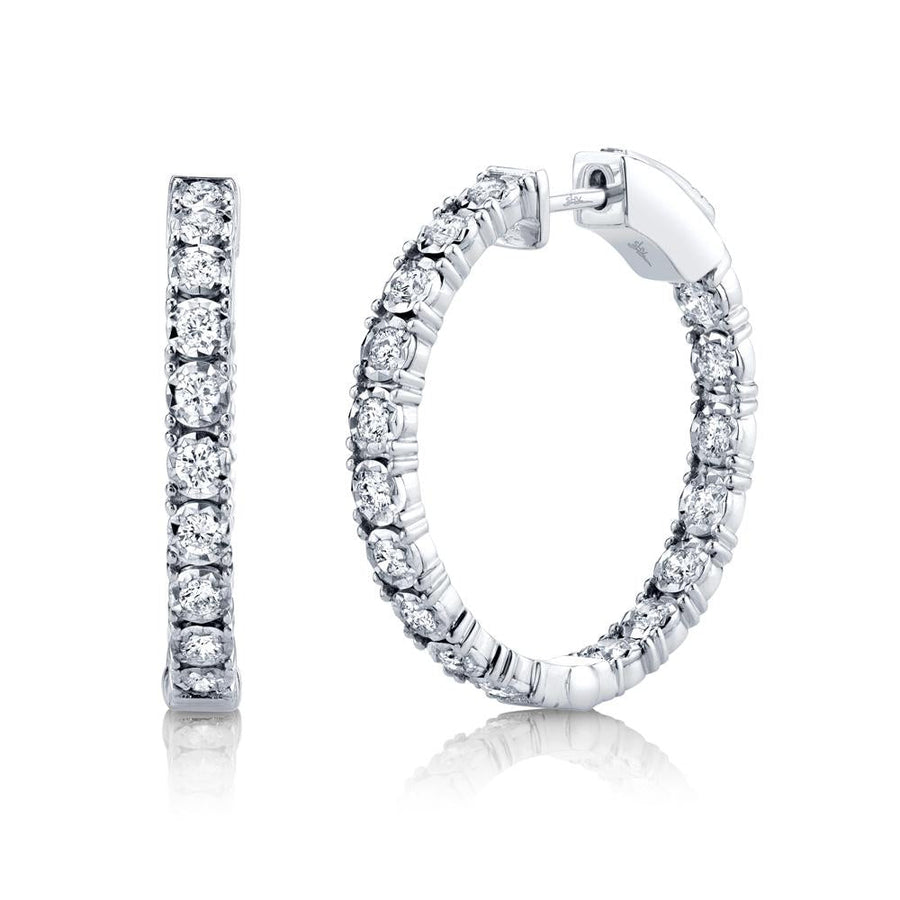 1.06CT DIAMOND HOOP EARRING