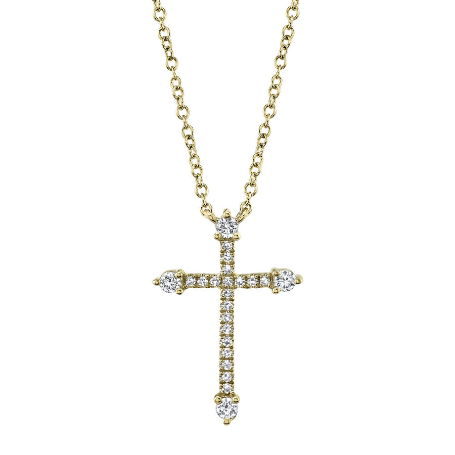 0.17CT DIAMOND CROSS NECKLACE