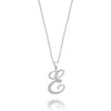 DIAMOND SCRIPT INITIAL PENDANT W/CHAIN