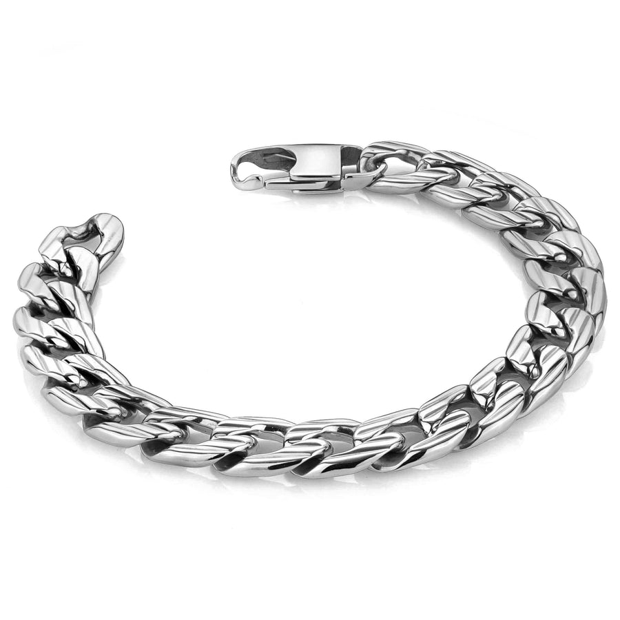 12MM LINED CUBAN BRACELET